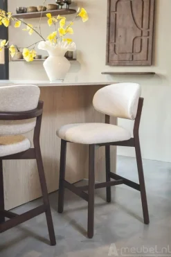 A-Meubel Barstoel Mikky Bruin - Beige Moon - 96258