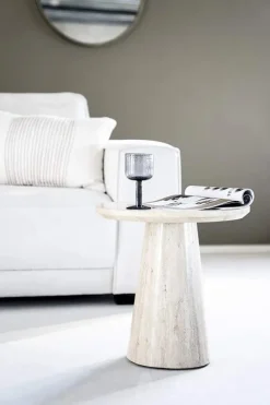 A-Meubel Bijzettafel Aime - 45cm - Beige - 95738