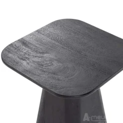 A-Meubel Bijzettafel Aron Vierkant - Zwart - 95764