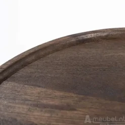 A-Meubel Bijzettafel Ron 46x49 - Bruin - 95650