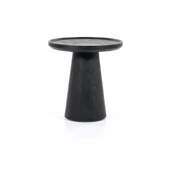 A-Meubel Bijzettafel Ron 46x49 - Zwart - 95651