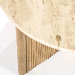 A-Meubel Bijzettafel Sara - 60cm - Beige/Bruin - 95899