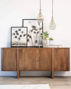 A-Meubel Dressoir Julian 4-deurs - Bruin - 95909