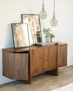 A-Meubel Dressoir Julian 4-deurs - Bruin - 95909