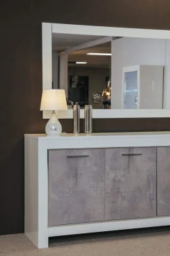 A-Meubel Dressoir Marknesse 3 Deurs Wit/Marmer