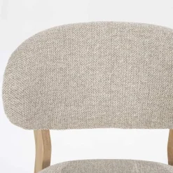 A-Meubel Eetkamerstoel Mikky Naturel hout - Taupe Moon - 96175