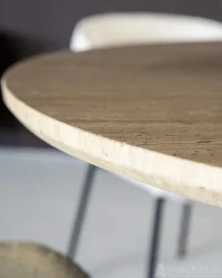 A-Meubel Eettafel Aikin - 130cm - Beige/Bruin - 95811