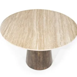 A-Meubel Eettafel Aikin - 130cm - Beige/Bruin - 95811