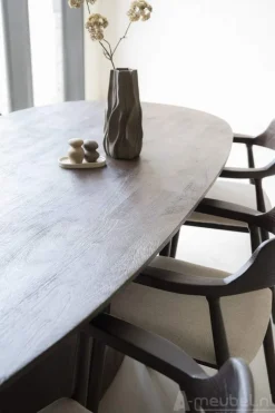 A-Meubel Eettafel Aron ovaal 200x110 - Bruin - 95668