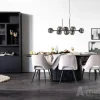 A-Meubel Eettafel Aron ovaal 300x110 - Zwart - 95673