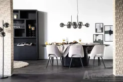 A-Meubel Eettafel Aron ovaal 250x110 - Zwart- 95671