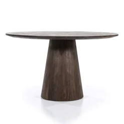 A-Meubel Eettafel Aron Rond - 130cm - Bruin - 95656