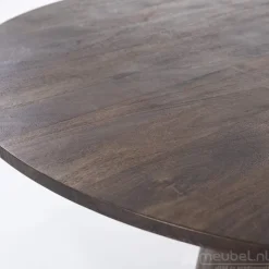 A-Meubel Eettafel Aron Rond - 130cm - Bruin - 95656