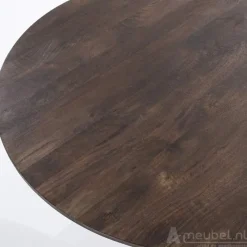 A-Meubel Eettafel Aron Rond - 130cm - Bruin - 95656