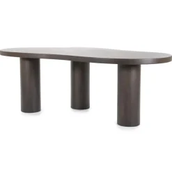 A-Meubel Eettafel Bobbie - 215cm - Zwart/Bruin - 96249