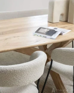 A-Meubel Eettafel Nikki - 280cm - Naturel - 96141