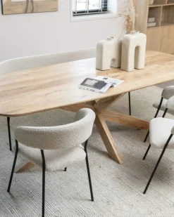 A-Meubel Eettafel Nikki - 280cm - Naturel - 96141