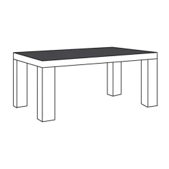 A-Meubel Eettafel-L Lageland