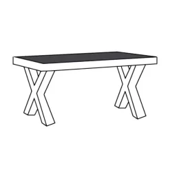 A-Meubel Eettafel-X Pieterburen