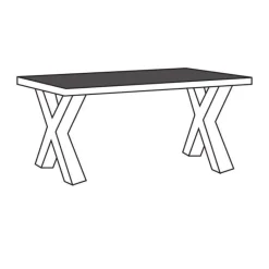 A-Meubel Eettafel-X Udenhout