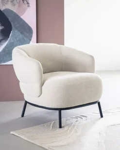 A-Meubel Fauteuil David -Beige Safari - 95896