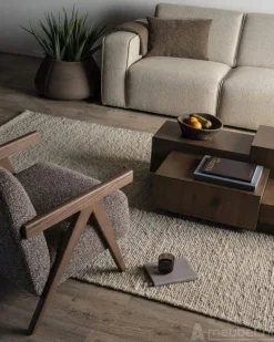 A-Meubel Fauteuil Francis - Taupe Flou - 96317