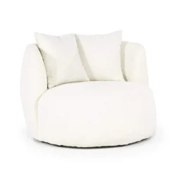 A-Meubel Fauteuil Louis met kussen - Beige Spark - 95804