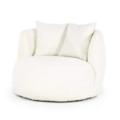 A-Meubel Fauteuil Louis met kussen - Beige Spark - 95804