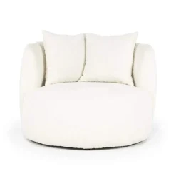 A-Meubel Fauteuil Louis met kussen - Beige Spark - 95804