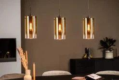 A-Meubel Hanglamp 3 lichts Goud