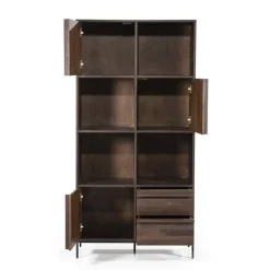 A-Meubel Kabinet Jimmy 3-deurs 2-laden - Bruin - 95868