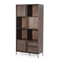 A-Meubel Kabinet Jimmy 3-deurs 2-laden - Bruin - 95868
