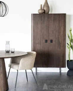 A-Meubel Kabinet Remi 2-deurs. - Bruin - 95666