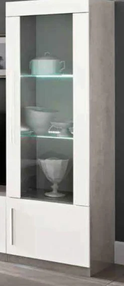 A-Meubel Kolomkast Glas Giethoorn Marmer Wit