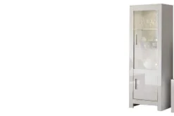 A-Meubel Kolomkast Glas Marknesse Wit