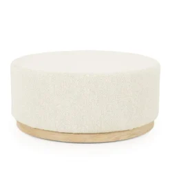 A-Meubel Poef Avah Large - Beige Mantz - 96301