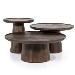 A-Meubel Salontafel Ron 80x32 - Bruin - 95654