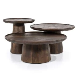 A-Meubel Salontafel Ron 66x39 - Bruin - 95652