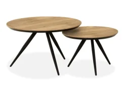 A-Meubel Salontafel Slagharen Rond 2-Delige Set