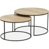 A-Meubel Salontafel Windsor Rond 2-Delige Set