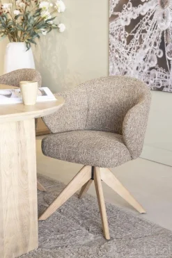 A-Meubel Stoel Connor Naturel - Bruin Donna - 96346