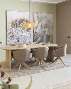 A-Meubel Stoel Connor Naturel - Bruin Donna - 96346