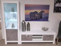 A-Meubel TV meubel Groot Marknesse Wit/Marmer