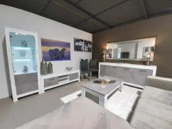 A-Meubel TV meubel Groot Marknesse Wit/Marmer