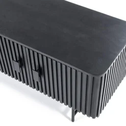 A-Meubel TV meubel Remi 4-deurs - Zwart- 95665