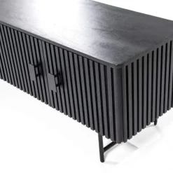 A-Meubel TV Meubel Remi 6-deurs- Zwart- 95731