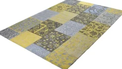 A-Meubel Vloerkleed Dalyan Geel-Grijs