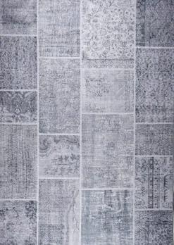 A-Meubel Vloerkleed Novum Patch Grijs