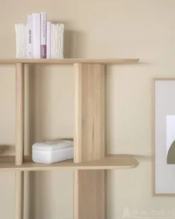 A-Meubel Wandkast Ty - Naturel - 96222